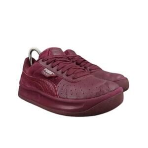 Puma Shoes Womens 6 Sneakers Lifestyle Trainers Leather Velvet California Purple